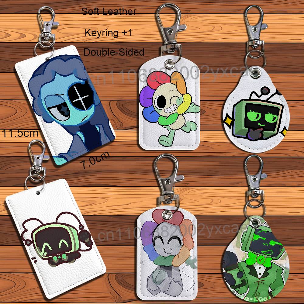 Lanyard Badge Holder - ゲーム Vee Dandy かわいいアストロワールド レザーキーホルダー バッジホルダー