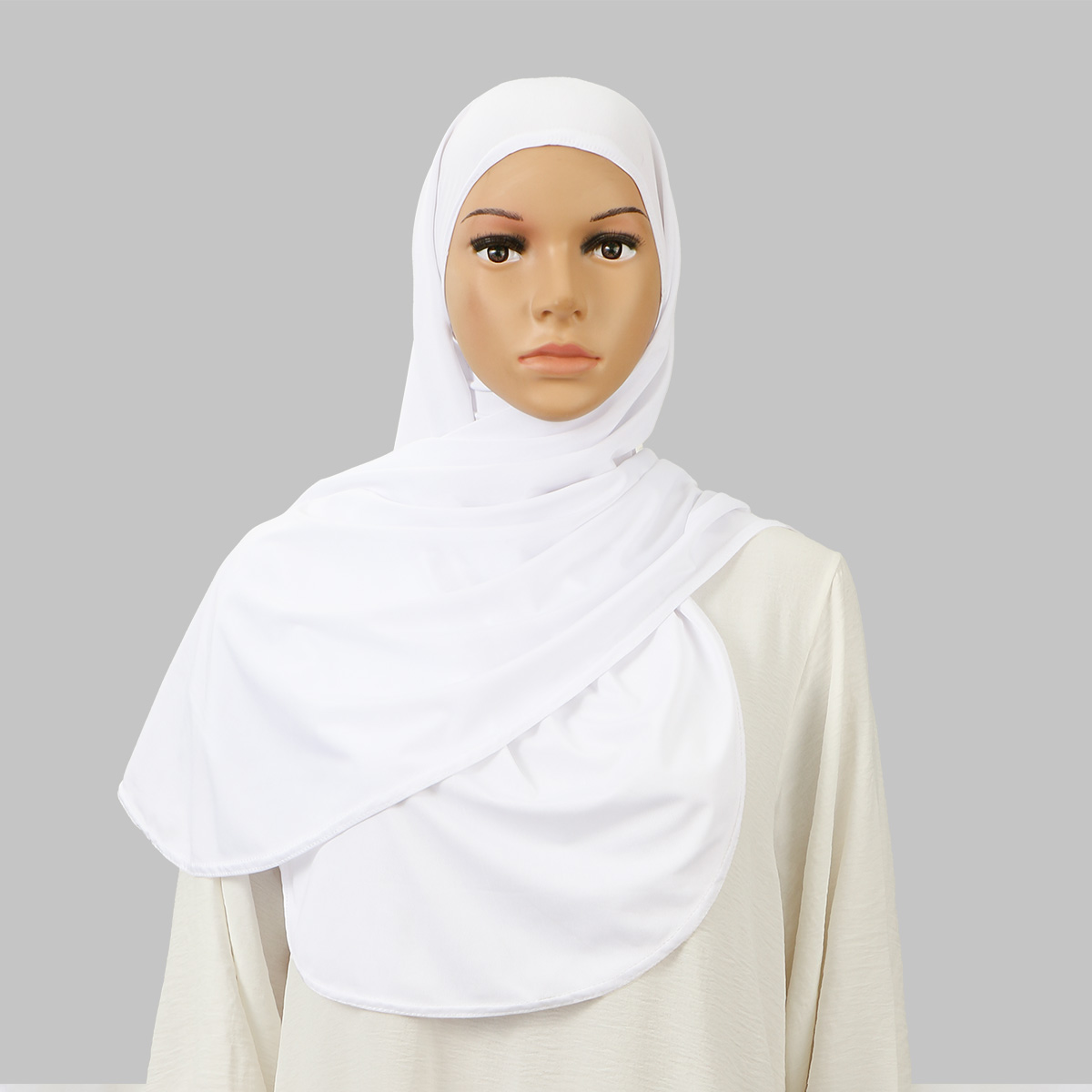 Head Wrap Turban - ラマダン新作ファッションインスタントヒジャブスカーフ女性用ソリッドタイバックヒジャブ既製ヘッドスカーフヘッドカバーターバンバンダナ