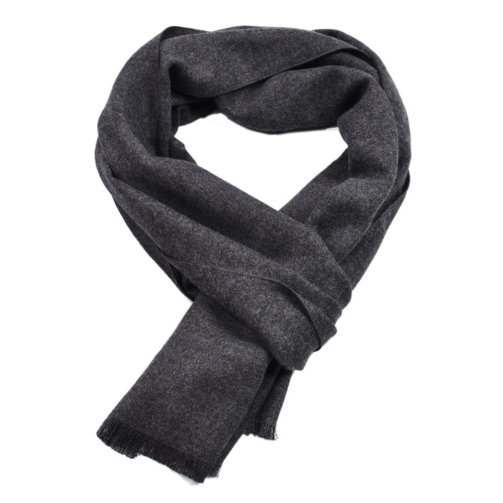 Muffler Men Wool - 男性用カシミヤスカーフ、暖かいネッカチーフ、パシュミナブラックショール、カジュアルビジネススカーフ、冬のラップ