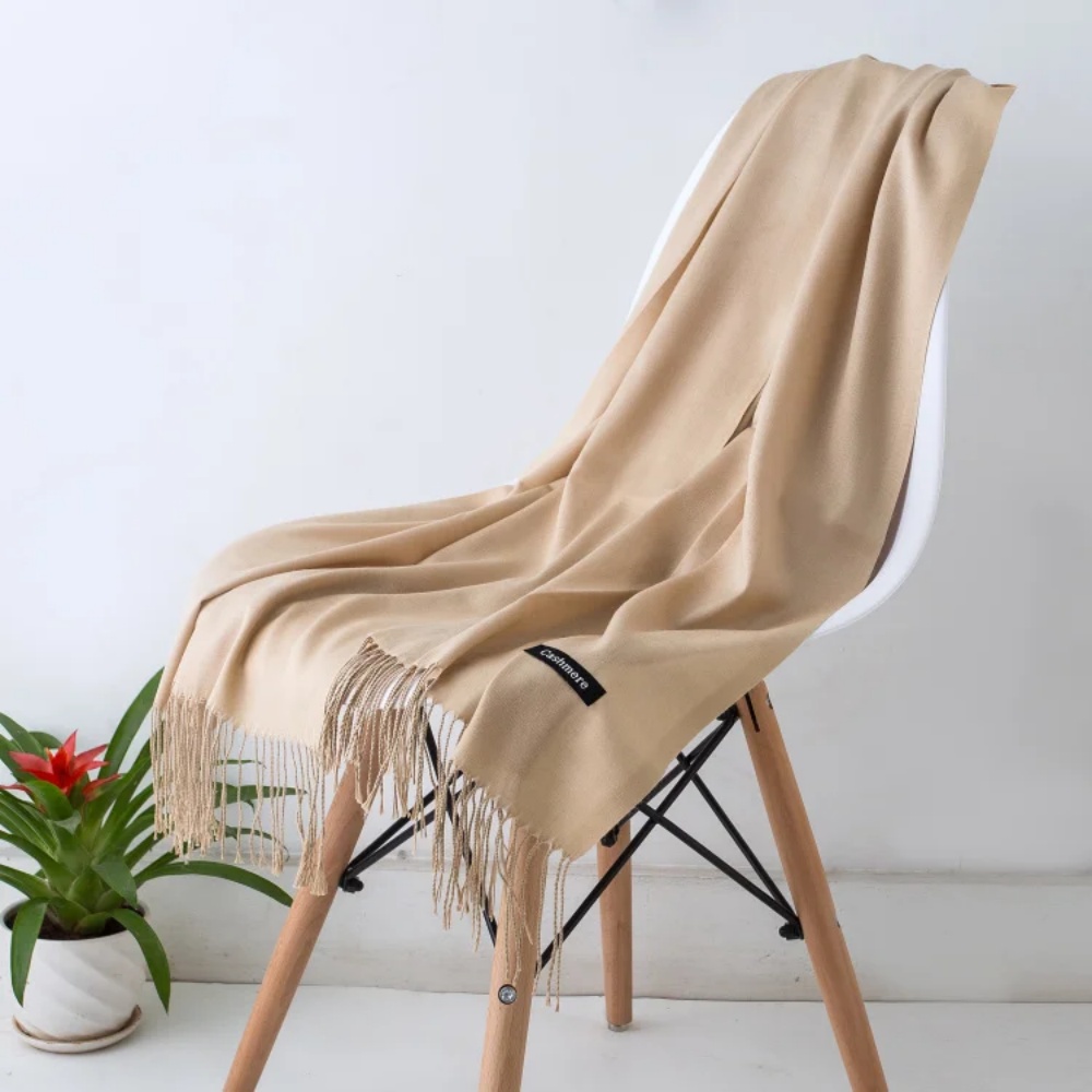 Stole Wedding Shawl - 女性のためのロングカシミヤスカーフ、薄いショールとラップ、ヒジャーブストールスカーフ、単色、女性のファッション、冬、2024