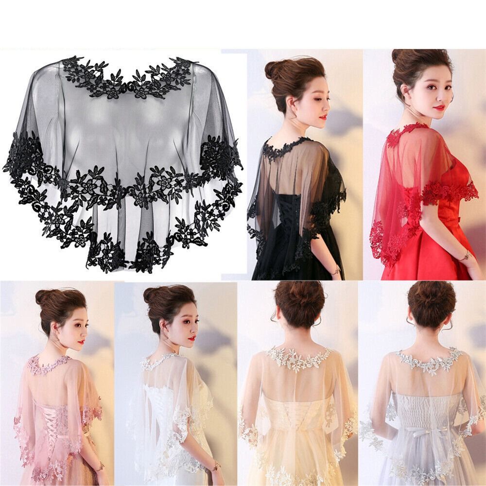 Stole Wedding Shawl - 女性用半袖レースショール,ウェディングケープ,カジュアル,イブニングドレス,サマースカーフ,エレガントなスカーフ,ファッショナブル