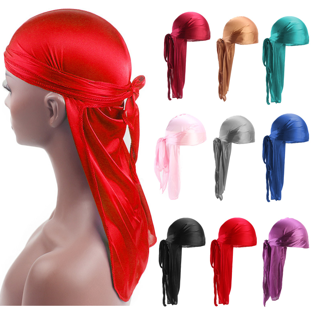 Bandana Doo Rag - 大人のためのユニセックスサテンロングテールバンダナ,海賊帽子,ターバン,ヒップホップ,ヘッドバンド
