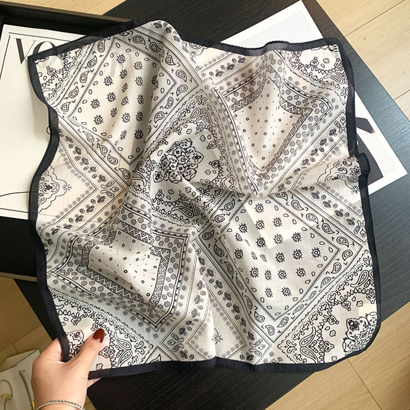 Bandana Cotton - 綿 70% シルク 30% スカーフ女性ヒジャーブバンダナスカーフ女性ヘッドバンドパシュミナスカーフエシャルプショールラップパシュミナエシャルプ