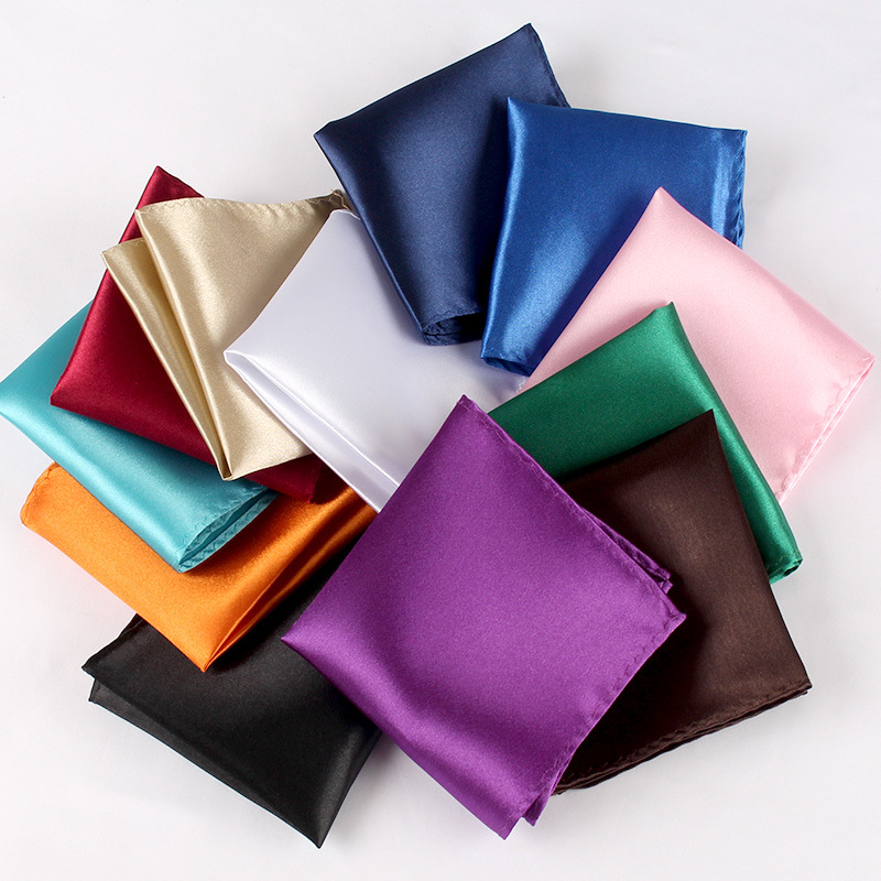 Pocket Square Set - 男性用ハンカチ付きサテンスーツ,キャンディーカラー,ポケットスーツ,四角いポケット,タオル,ナプキン,青,赤