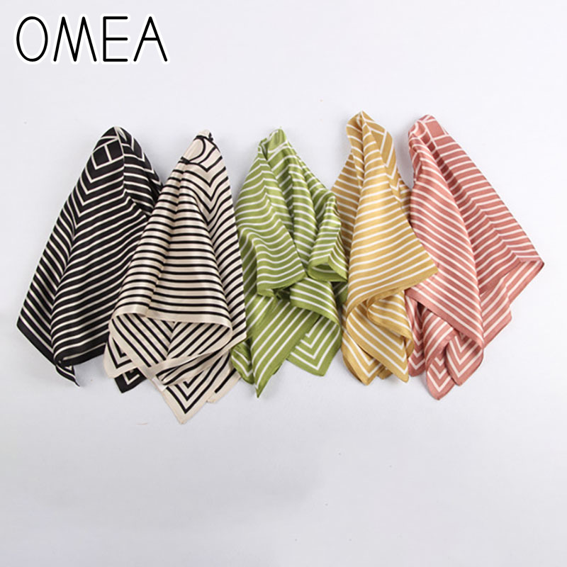 Silk Tie Striped - 女性用シルクスカーフ,本物の100%,モダン,小さな正方形,韓国版,シルクストライプのパターン,高級ヘッド,レトロ