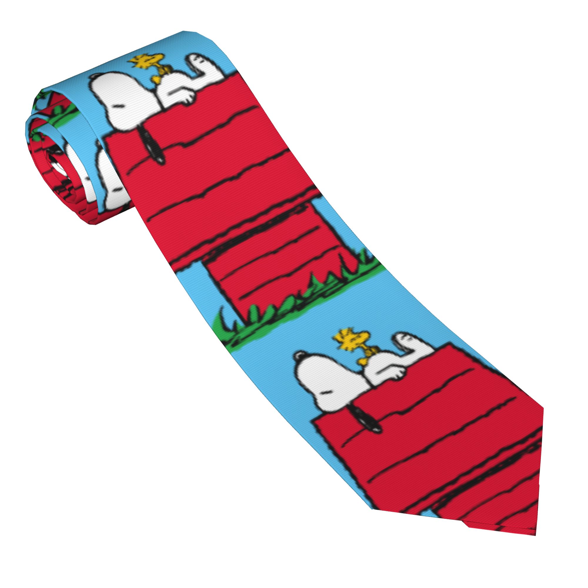 Skinny Tie Men - ネクタイ スヌーピー ウッドストック ドッグハウス ユニセックス スキニー
