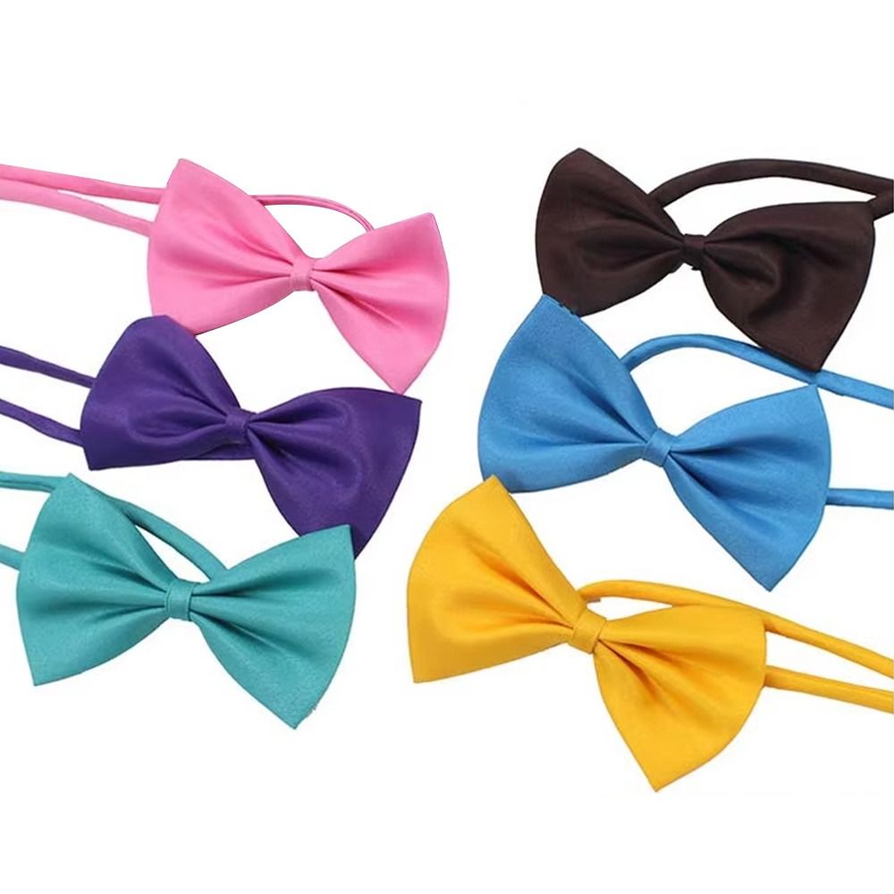 Bow Tie Pre Tied - おしゃれで可愛い子供用蝶ネクタイ、調節可能な無地の蝶結び、プレタイドキッズアクセサリー
