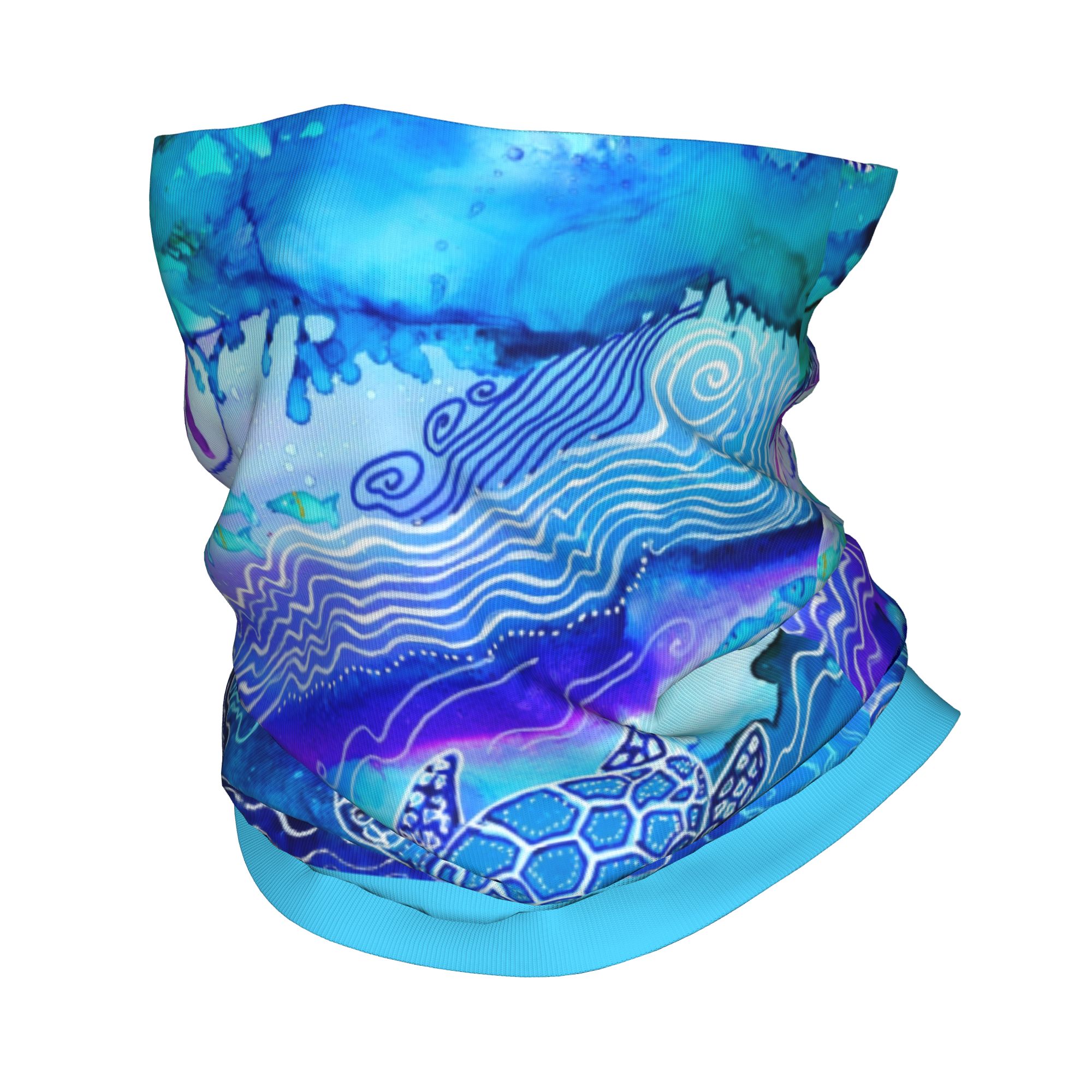 Neck Warmer Tube - カスタムオーシャンタートルダイブ冬用ヘッドバンドネックウォーマー男女兼用ハイキングハンティングチューブスカーフアニマルフェイスバンダナゲイター