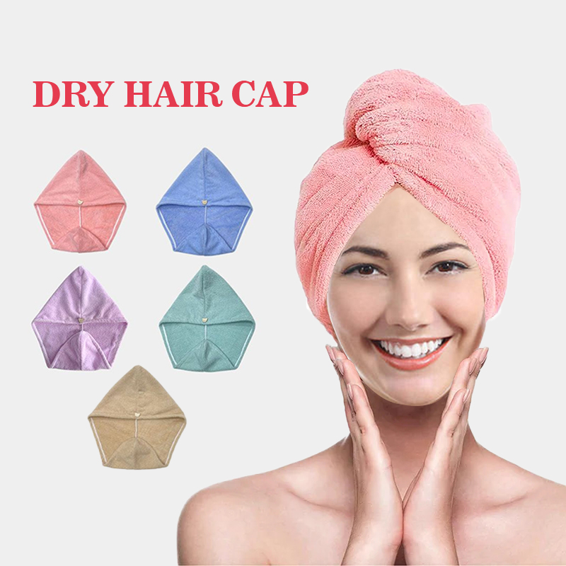 Head Wrap Turban - マイクロファイバーヘアタオルラップ 女性用 シャワースパヘッドラップ ヘアドライハット ターバン マイクロファイバーテリー