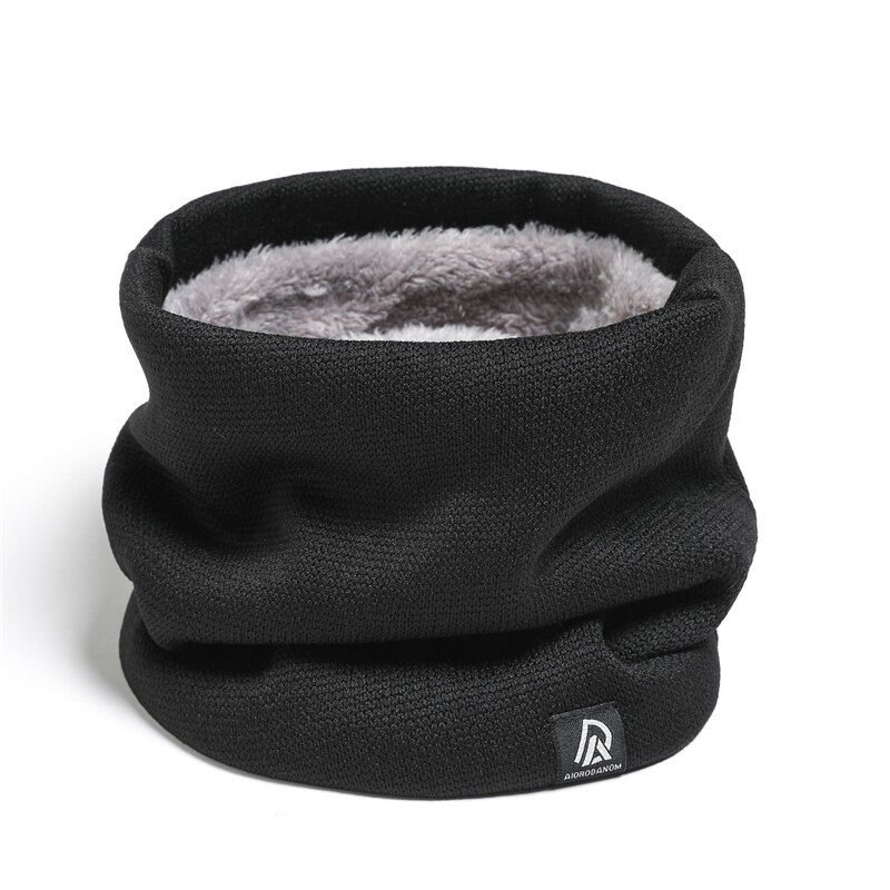Muffler Men Wool - ユニセックス無地カシミヤ風プラッシュ冬用リングスカーフ男女兼用ニットフルフェイスマスクスヌードネックスカーフブファンダ厚手マフラー新作