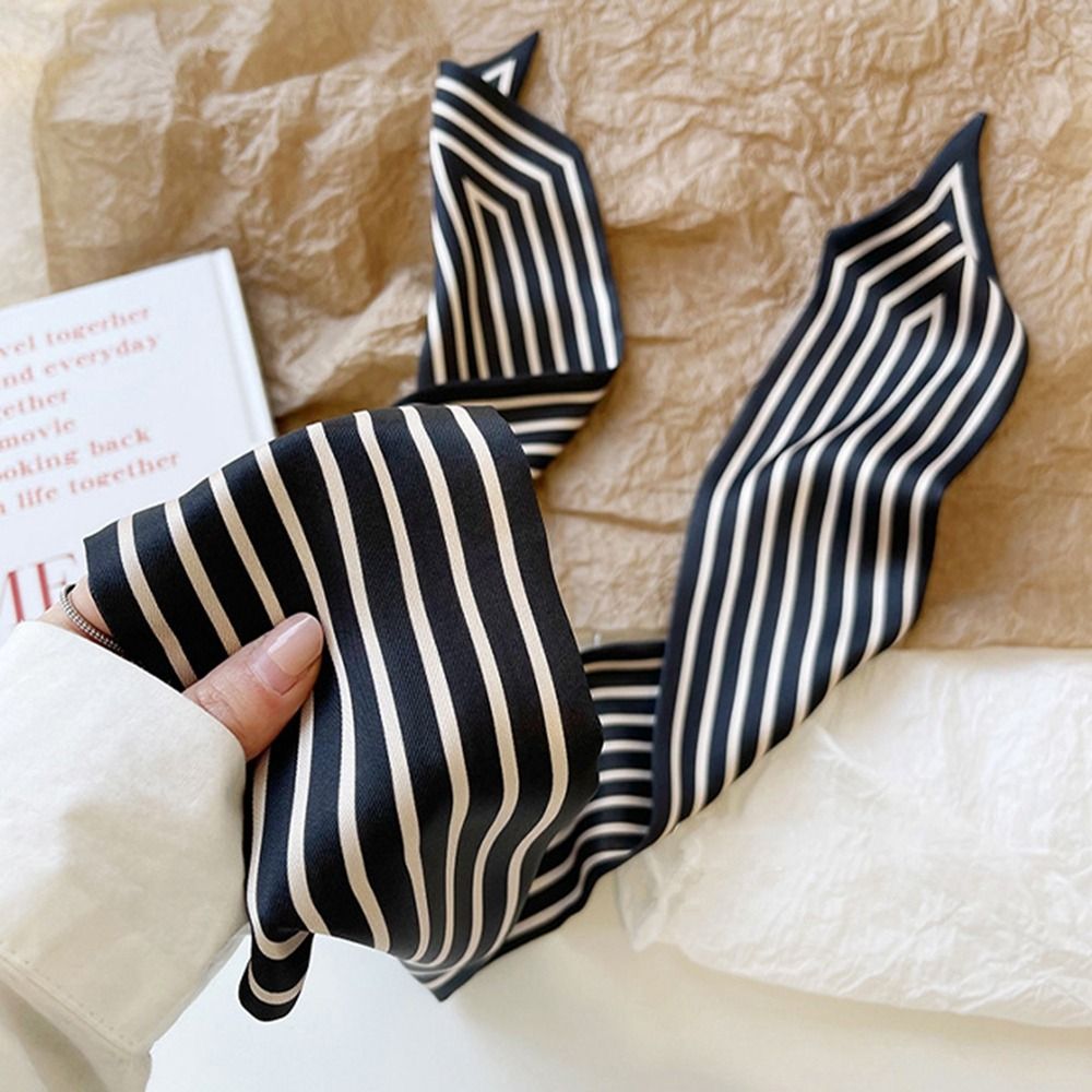エレガントなストライプフレンチネクタイ女性ショールプリントラ - Silk Tie Striped のレビューと価格