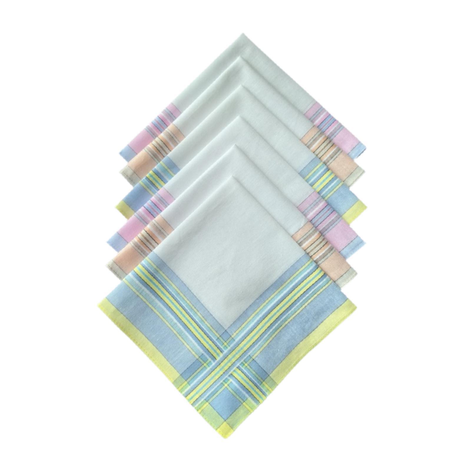6 個のコットンメンズハンカチ ハンカチ アソートカラー お - Handkerchief Cotton Men のレビューと価格