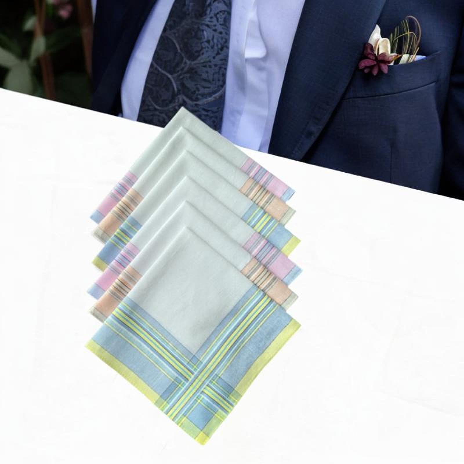 6 個のコットンメンズハンカチ ハンカチ アソートカラー お - Handkerchief Cotton Men のレビューと価格