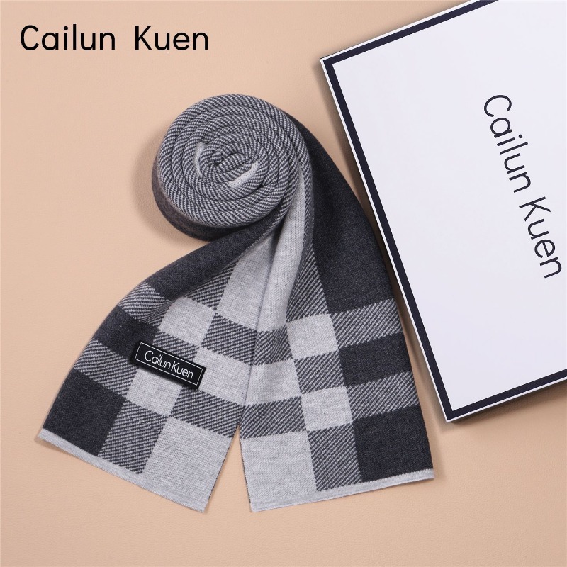 メンズ多用途ウール混紡スカーフ 冬 韓国風ファッション 暖か - Muffler Men Wool のレビューと価格