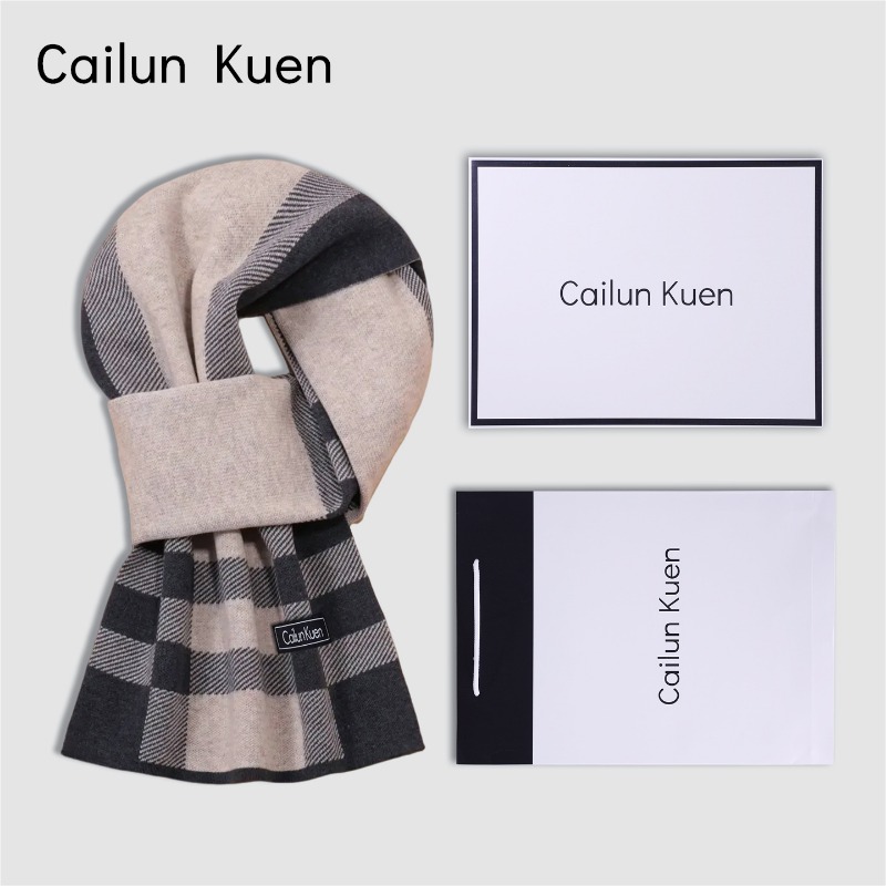 メンズ多用途ウール混紡スカーフ 冬 韓国風ファッション 暖か - Muffler Men Wool のレビューと価格