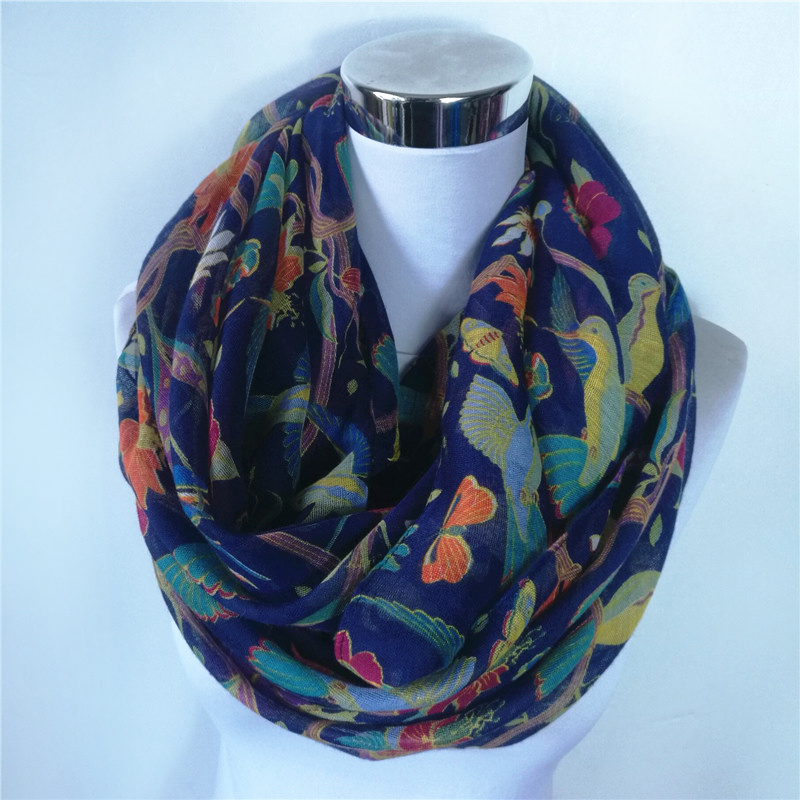 新カササギ鳥プリントビスコース一致ipek esarpループ - Infinity Scarf Knit のレビューと価格