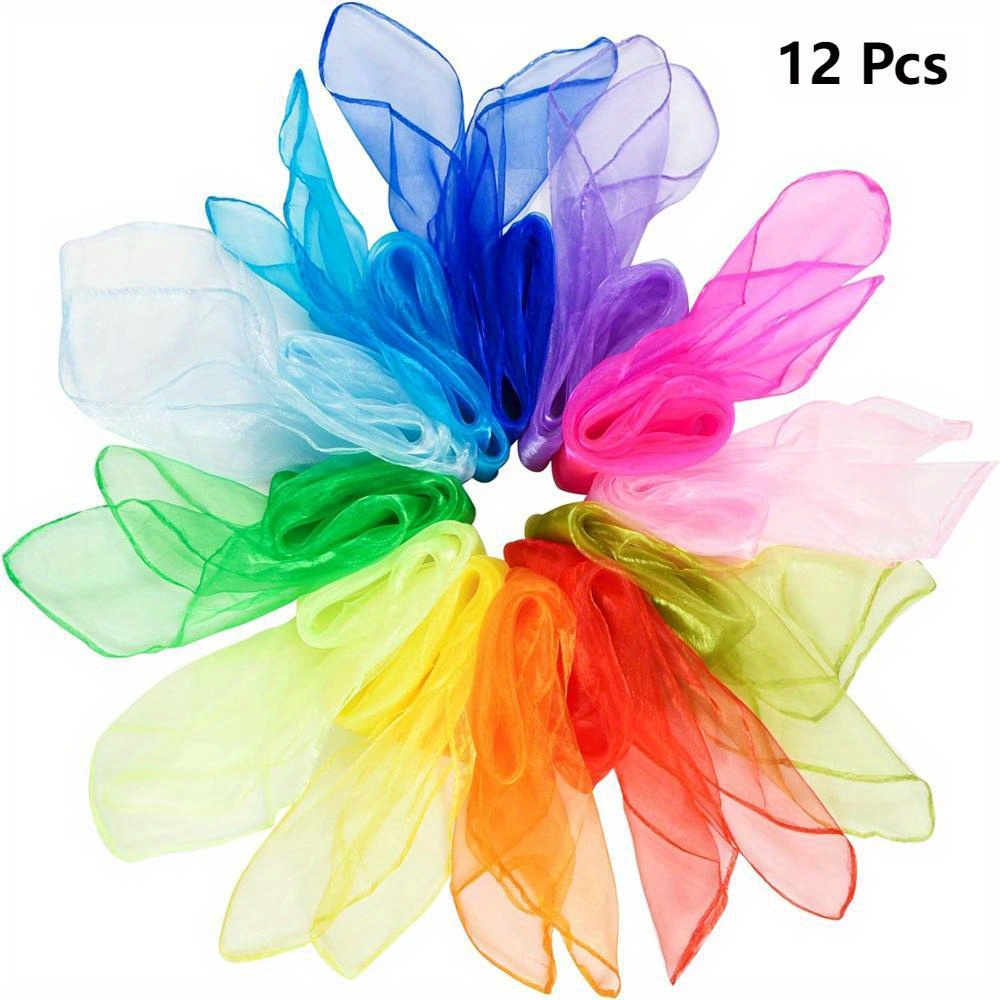 10 個/12 個新スタイルスクエアジャグリングシルクダンス - Scarf Silk Square のレビューと価格