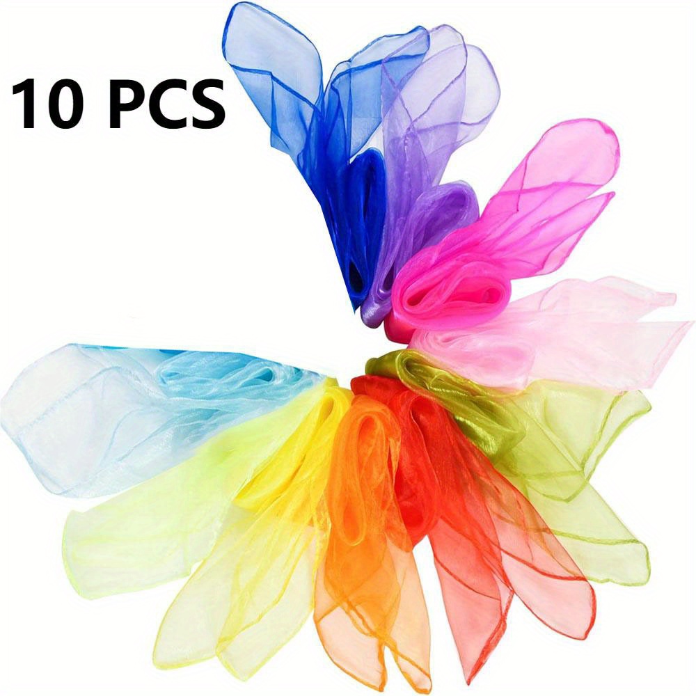 10 個/12 個新スタイルスクエアジャグリングシルクダンス - Scarf Silk Square のレビューと価格