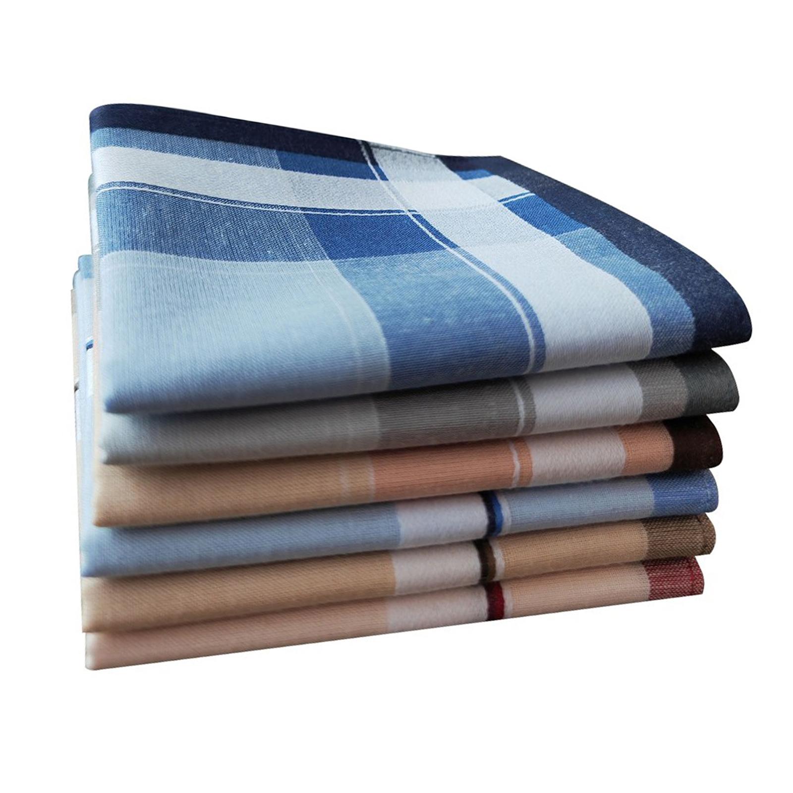 6 個の綿メンズハンカチポケットスクエアハンカチメンズギフト - Handkerchief Cotton Men のレビューと価格