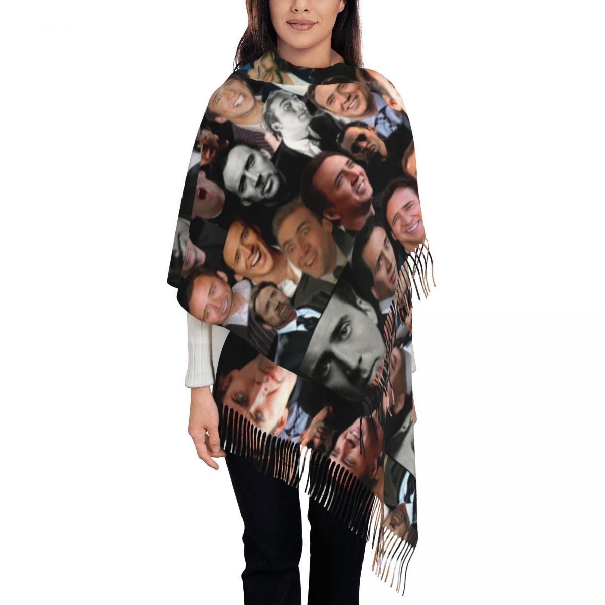 ニコラス・ケイジ・コラージュ・ショール・ラップス女性用暖かい - Pashmina Wrap Large のレビューと価格