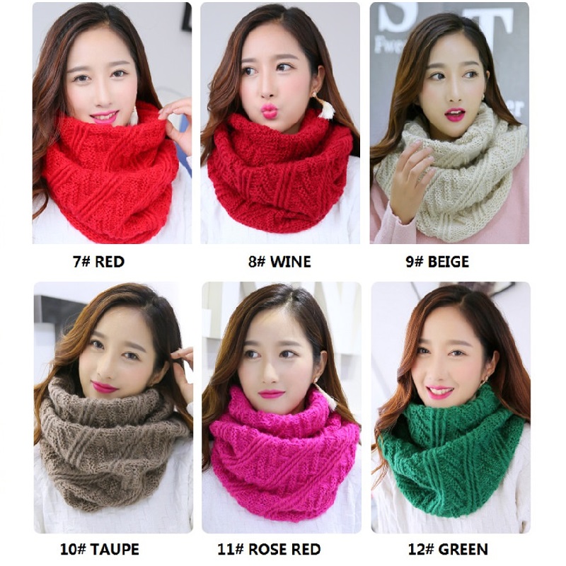 Visrover-女性用ノニクスカーフ,冬用ニットスカーフ, - Infinity Scarf Knit のレビューと価格