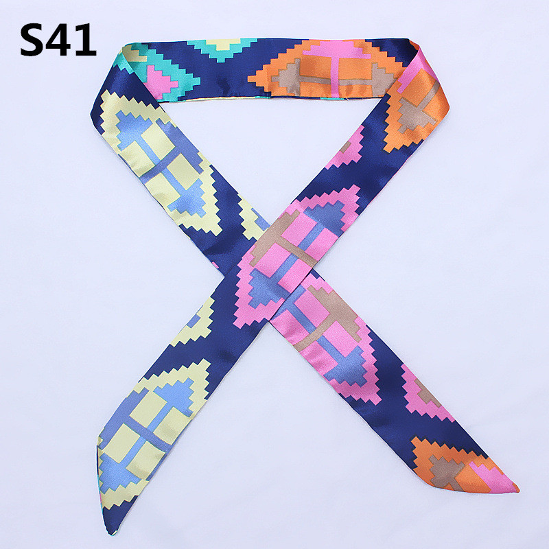 47 色ブランドバンダナ小さなシルクバッグスカーフ女性ヘッド - Scarf Silk Square のレビューと価格
