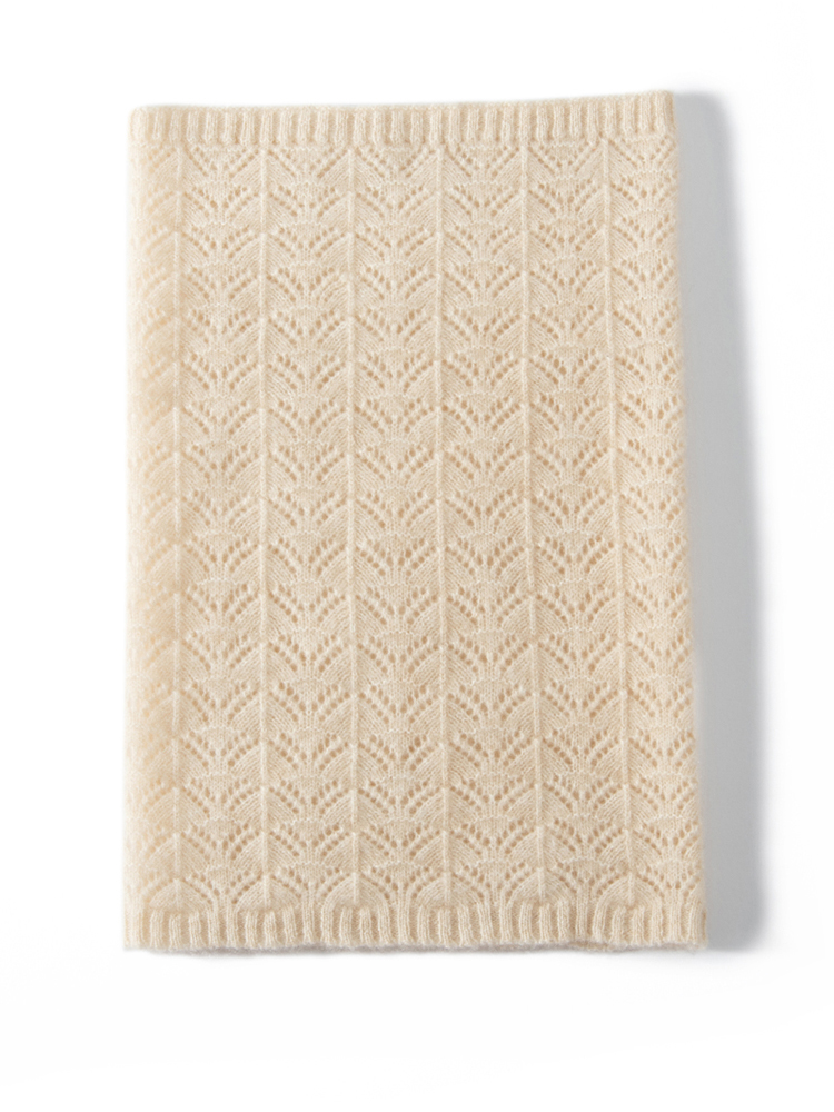レディース100％カシミヤファンポワンテルスヌード軽量レース - Infinity Scarf Knit のレビューと価格