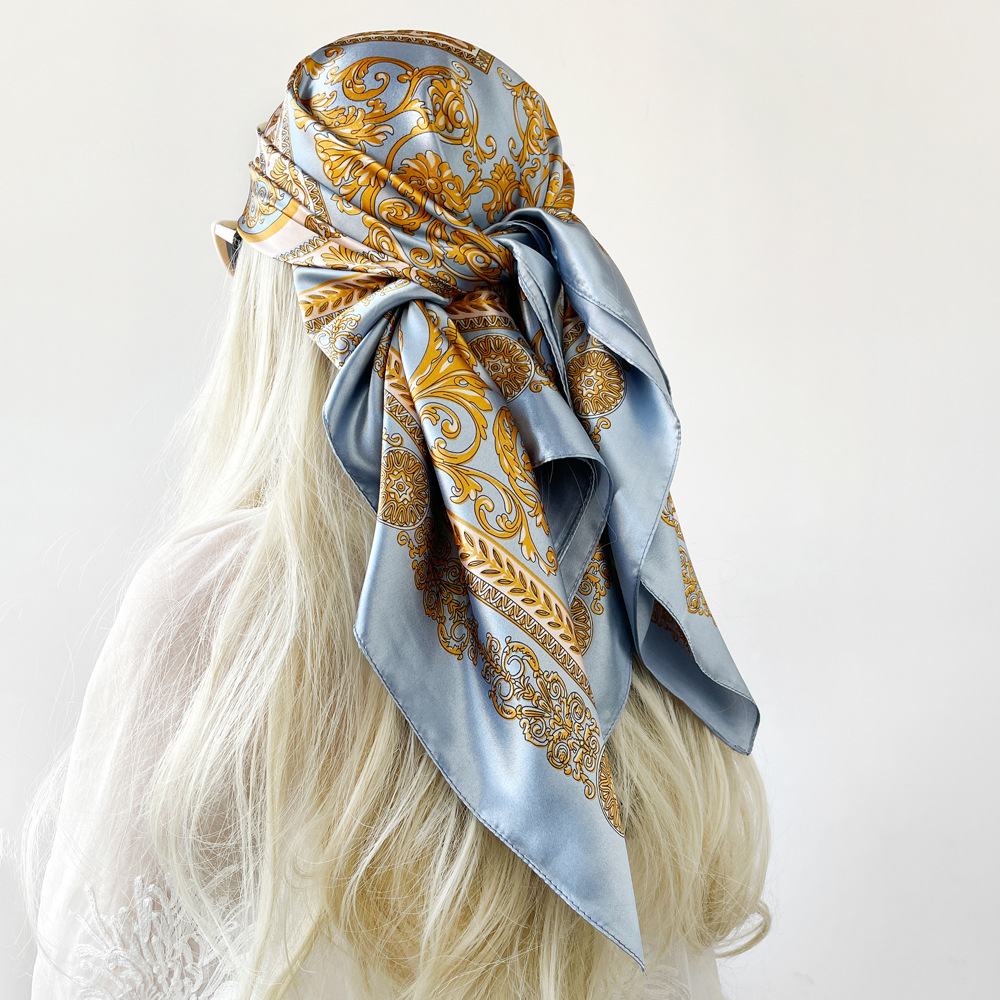 シルクショールサテンスクエアスカーフ女性のためのペイズリーネ - Scarf Silk Square のレビューと価格