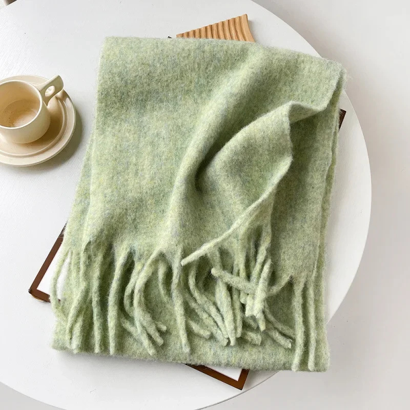 スカーフレディ秋冬ソリッドシンプルマフラー女性男性ブレンド多 - Muffler Men Wool のレビューと価格