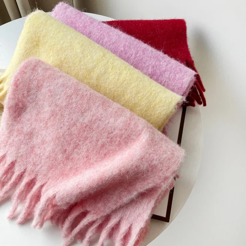 スカーフレディ秋冬ソリッドシンプルマフラー女性男性ブレンド多 - Muffler Men Wool のレビューと価格