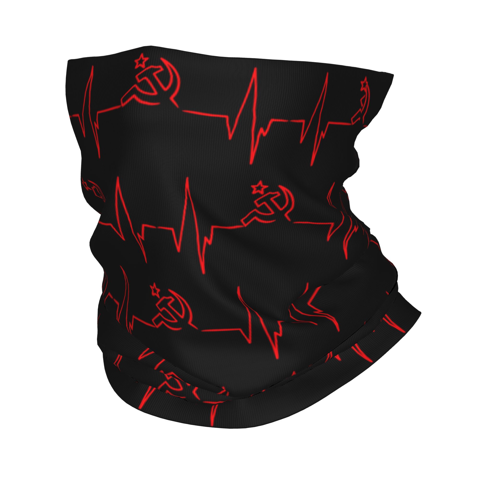 カスタムハートビートロシア国旗ロシアソ連バンダナネックゲイタ - Neck Warmer Tube のレビューと価格