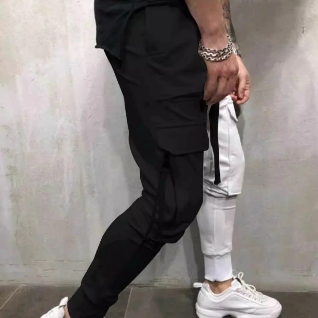 メンズジッパースプライシングアンクルバンドパンツマルチポケッ - Skinny Tie Men のレビューと価格