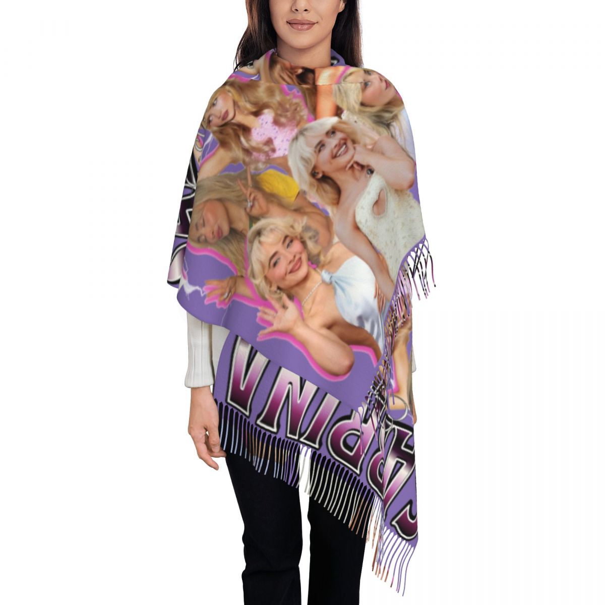 サブリナ・カーペンター 90年代 ショール ラップ 女性用  - Pashmina Wrap Large のレビューと価格