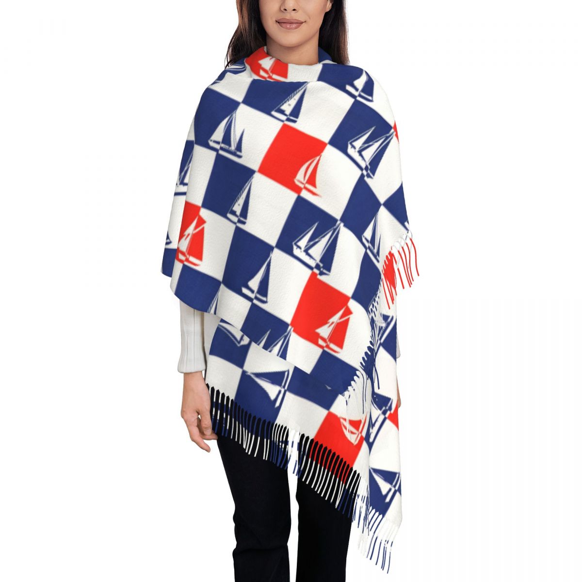 帆船オーシャンスカーフ秋冬パシュミナショールラップ星空ジンベ - Pashmina Wrap Large のレビューと価格