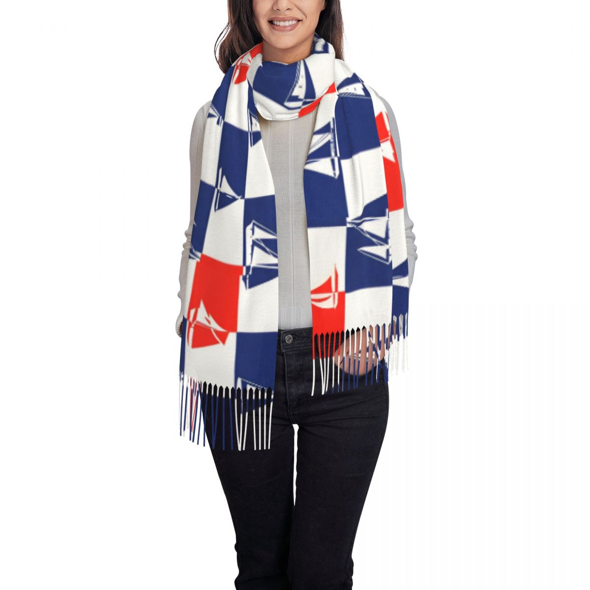 帆船オーシャンスカーフ秋冬パシュミナショールラップ星空ジンベ - Pashmina Wrap Large のレビューと価格