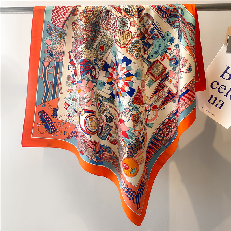 2026 新しいスクエアツイルシルクスカーフ女性のための春秋 - Silk Tie Striped のレビューと価格