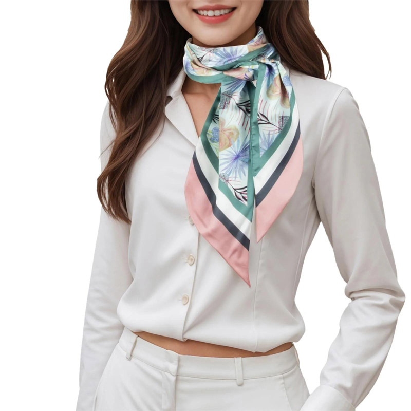 ファッションストライプヘアリボンスカーフ女性ネクタイバッグス - Silk Tie Striped のレビューと価格