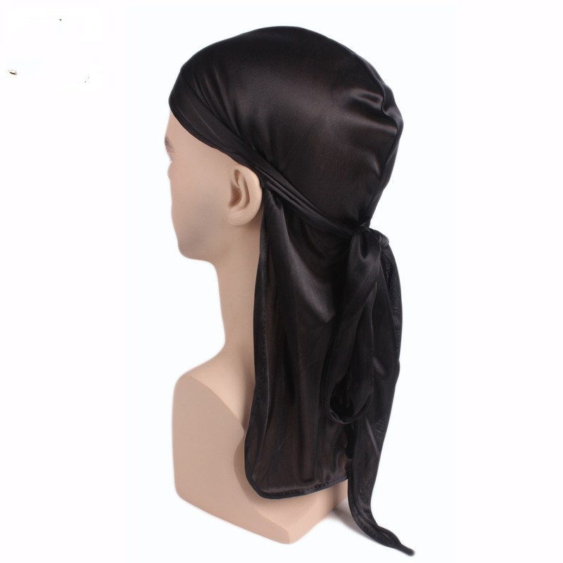 通気性の男性の絹のようなサテンニットバンダナ帽子ターバンレー - Bandana Doo Rag のレビューと価格