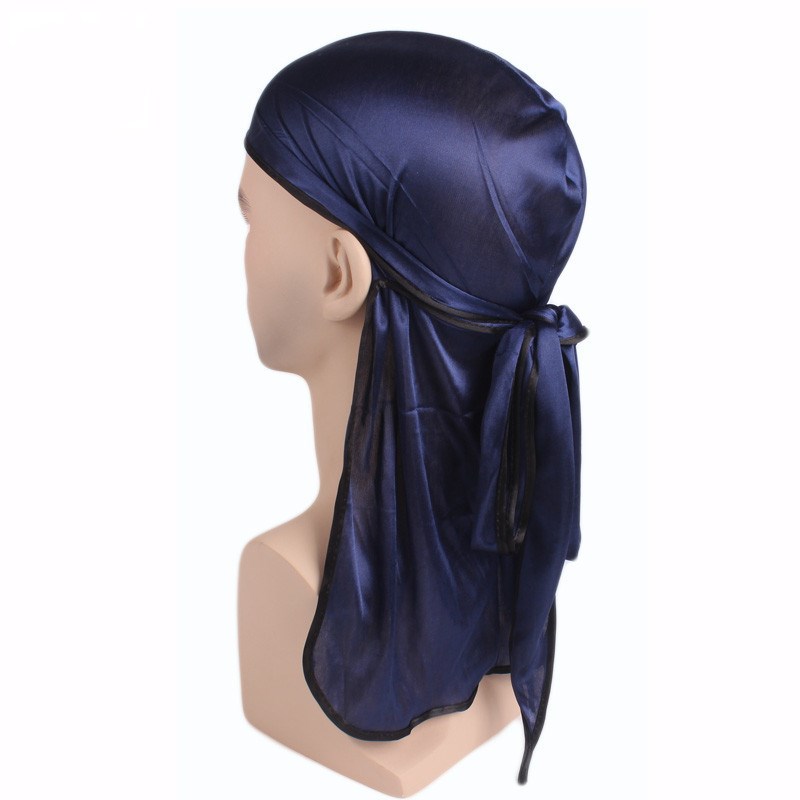 通気性の男性の絹のようなサテンニットバンダナ帽子ターバンレー - Bandana Doo Rag のレビューと価格