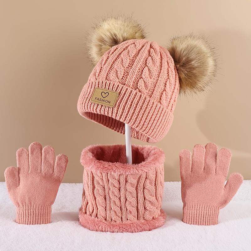 幼児キッズポンポン装飾ビーニー&インフィニティスカーフ&手袋 - Infinity Scarf Knit のレビューと価格