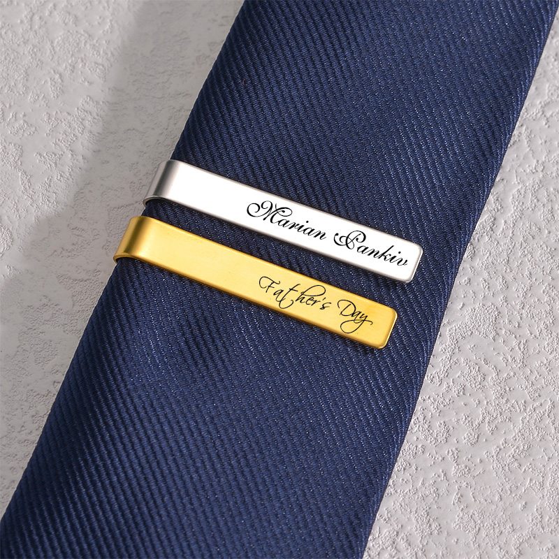 Afirstee ステンレス鋼彫刻名ネクタイクリップ男性用カ - Tie Bar Set Gift のレビューと価格