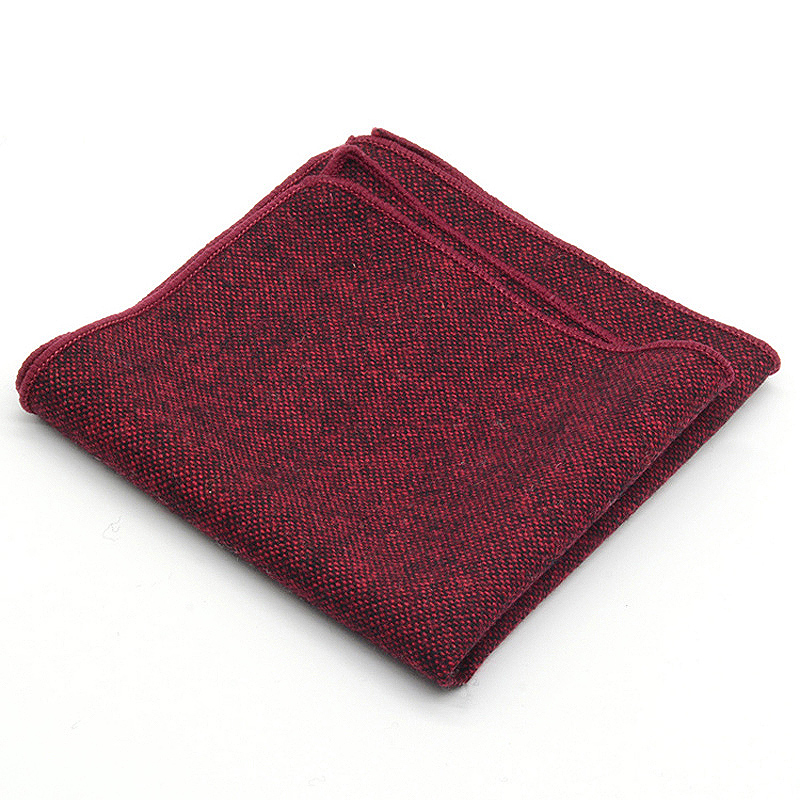 クラシックなウールのポケット,25cm,無地の黒,男性用ヴィ - Pocket Square Set のレビューと価格