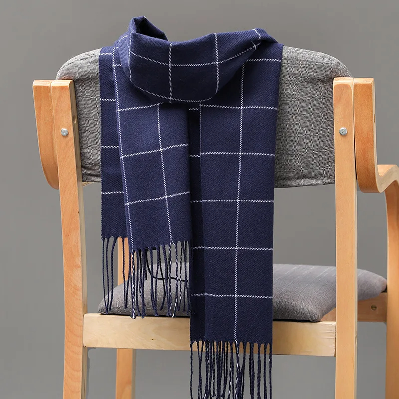 2023 新しい冬の男性スカーフ保温カシミヤスカーフカジュア - Muffler Men Wool のレビューと価格