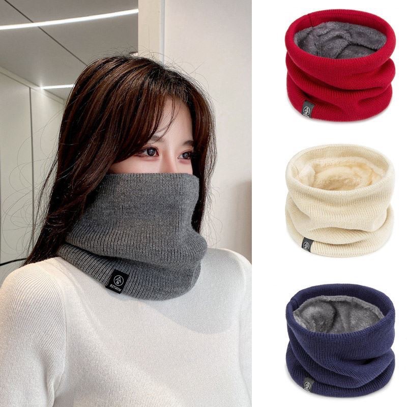 冬ニットぬいぐるみ厚いネックスカーフ女性男性カシミヤのような - Infinity Scarf Knit のレビューと価格