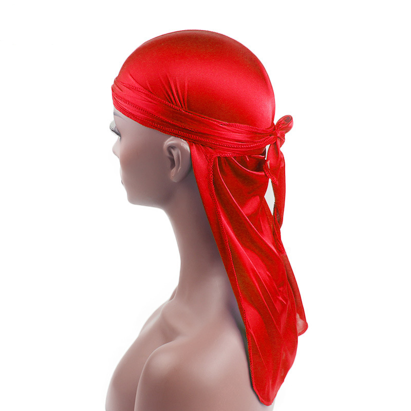 サテンデュラグ 女性男性用ヘッドスカーフ ターバン ロングテ - Bandana Doo Rag のレビューと価格