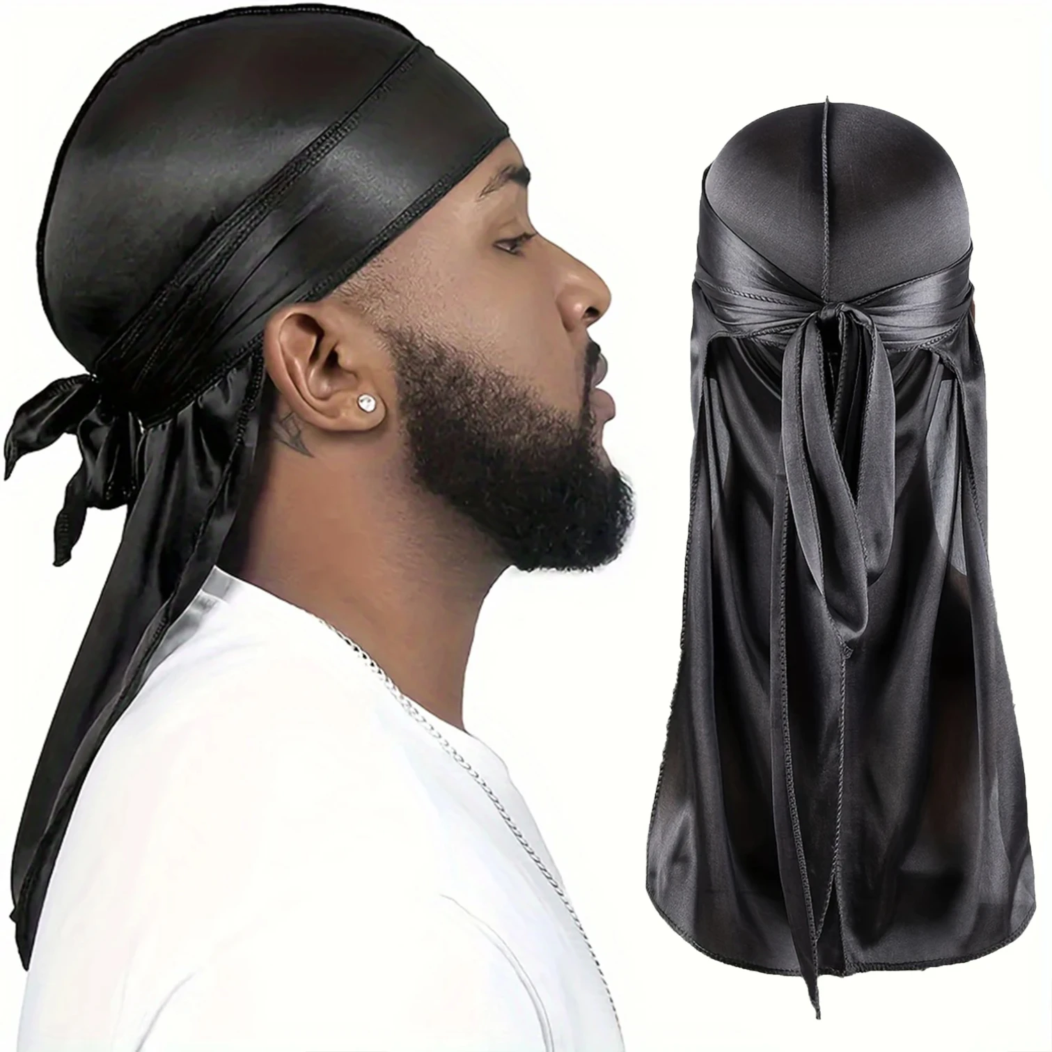 メンズシルクドゥーラグ、シルクのような光沢のあるバンダナ、ロ - Bandana Doo Rag のレビューと価格