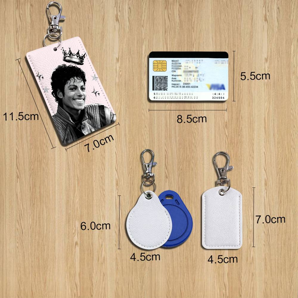 MJ一流のマイケル・ジャクソンレザーキーホルダーバッジホルダ - Lanyard Badge Holder のレビューと価格