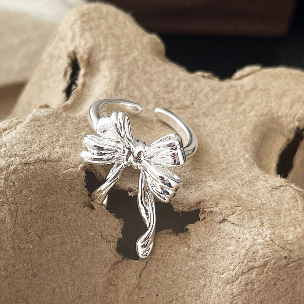925スターリングシルバーリング レディース 幾何学模様 フ - Tie Clip Silver のレビューと価格