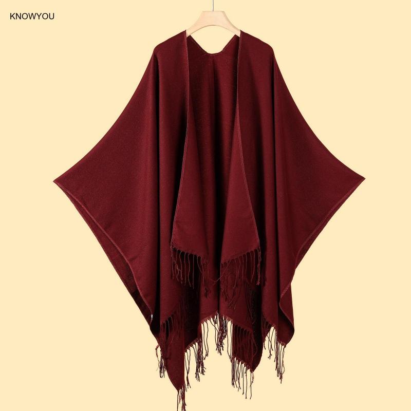 男性と女性のためのモノクロ人工カシミヤポンチョ,暖かいケープ - Muffler Men Wool のレビューと価格