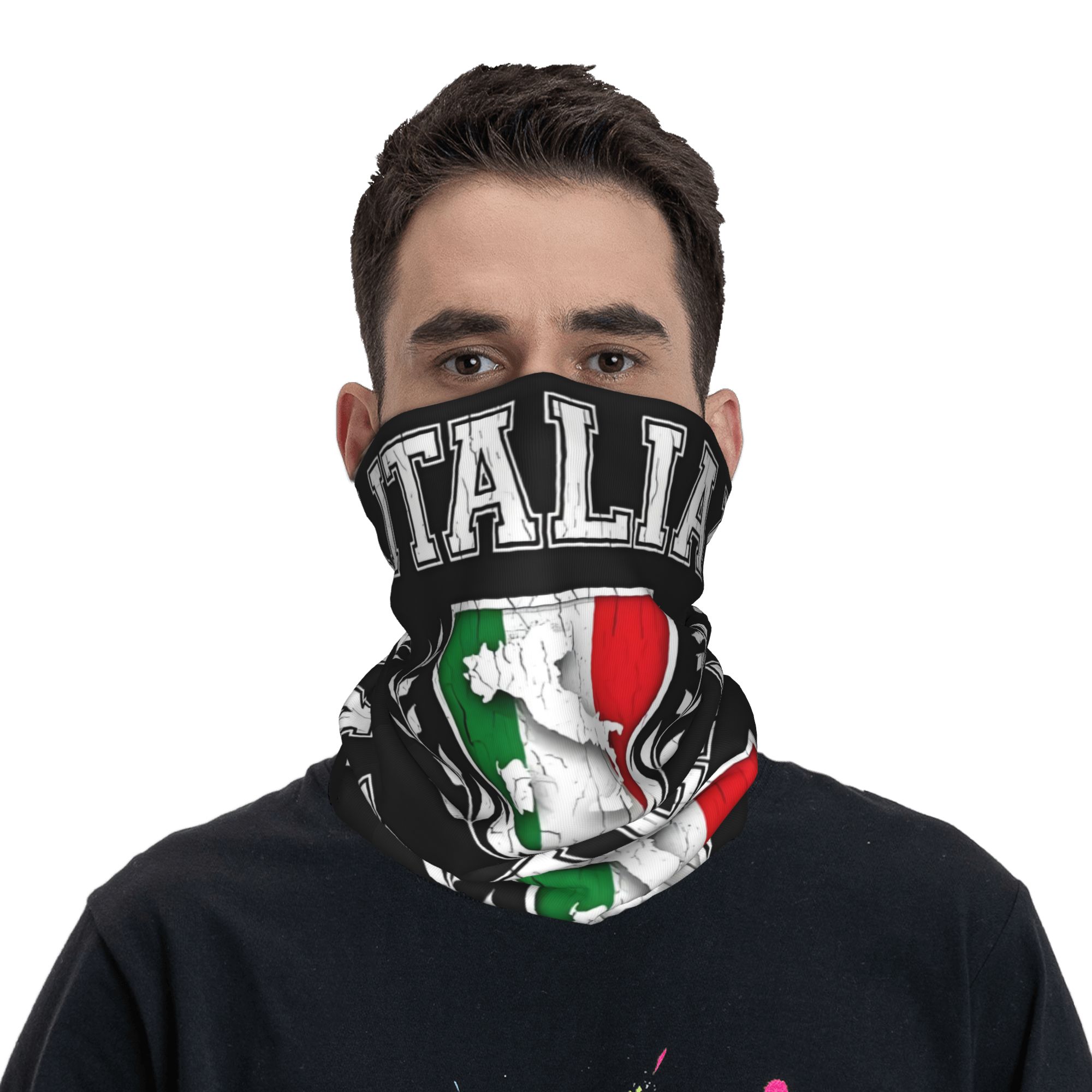 カスタムイタリア国旗バンダナネックウォーマー男性女性冬スキー - Neck Warmer Tube のレビューと価格